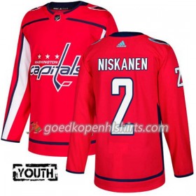 Washington Capitals Matt Niskanen 2 Adidas 2017-2018 Rood Authentic Shirt - Kinderen